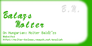 balazs molter business card